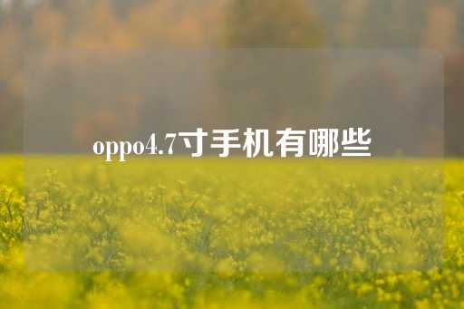 oppo4.7寸手机有哪些